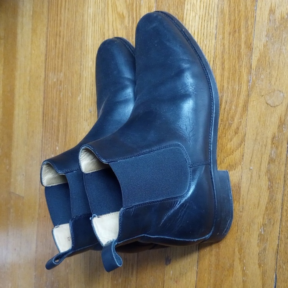 Polo Ralph Lauren Black Leather Men's Chelsea boot 10.5 D Made in Italy